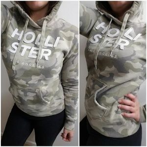 camo hoodie hollister